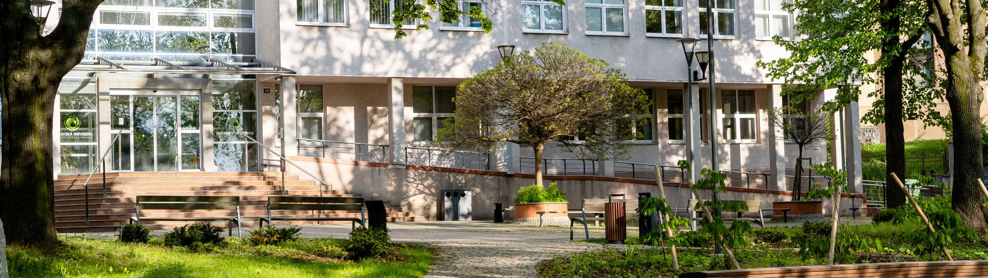 A wide panoramic view of the University of Ostrava campus architecture, the venue for ISE 2026 conference